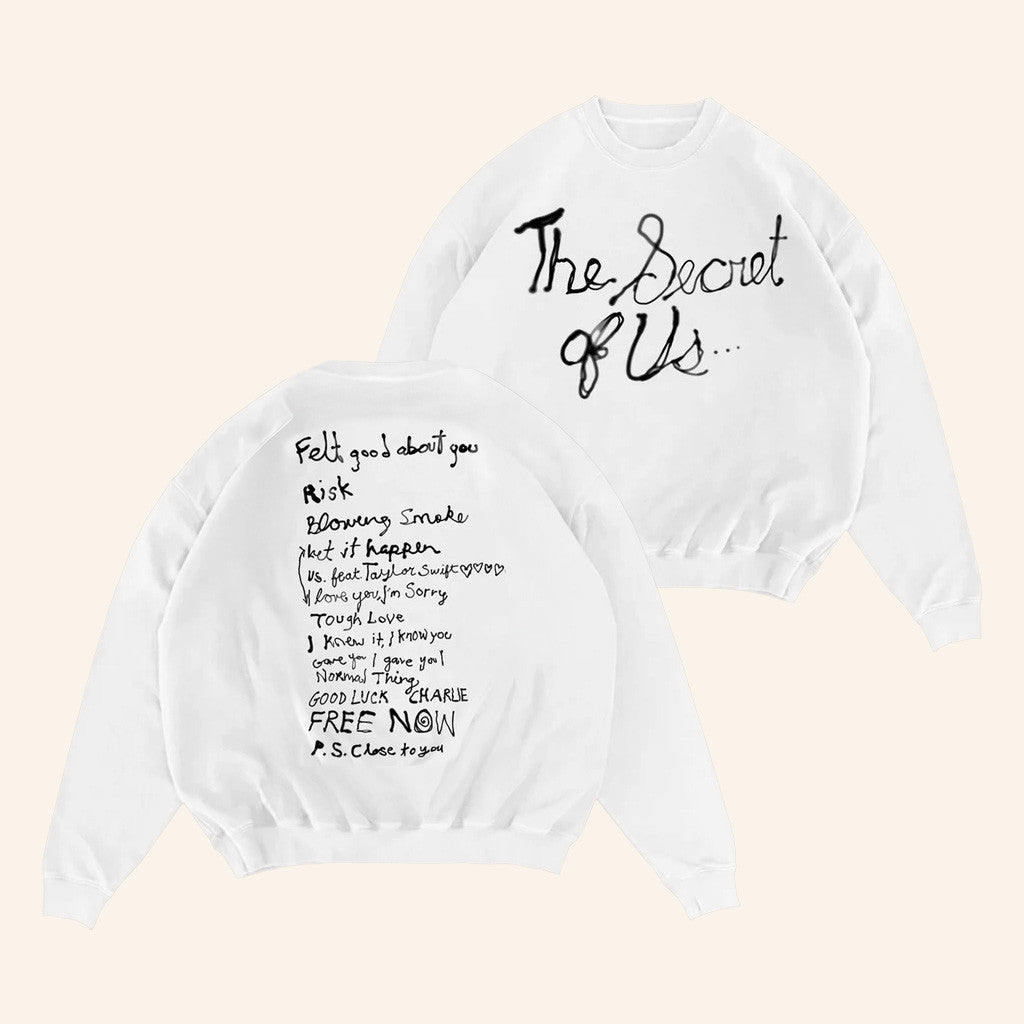 Gracie Abrams Merch The Secret Of Us Tracklist Crewneck Sweatshirt Him Gifts