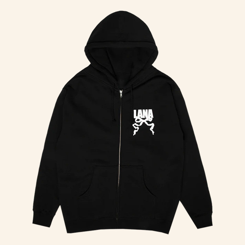 Lana Del Rey Merch Logo Black Zip Hoodie Unique Gift For Boyfriend
