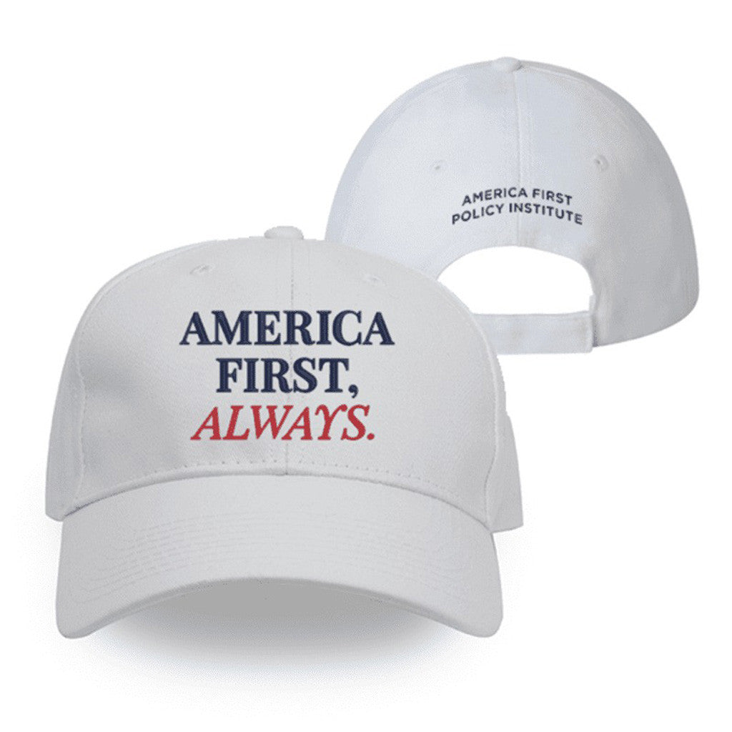 America First Hat Embroidered White America First Policy Institute Hat Patriotic Cap