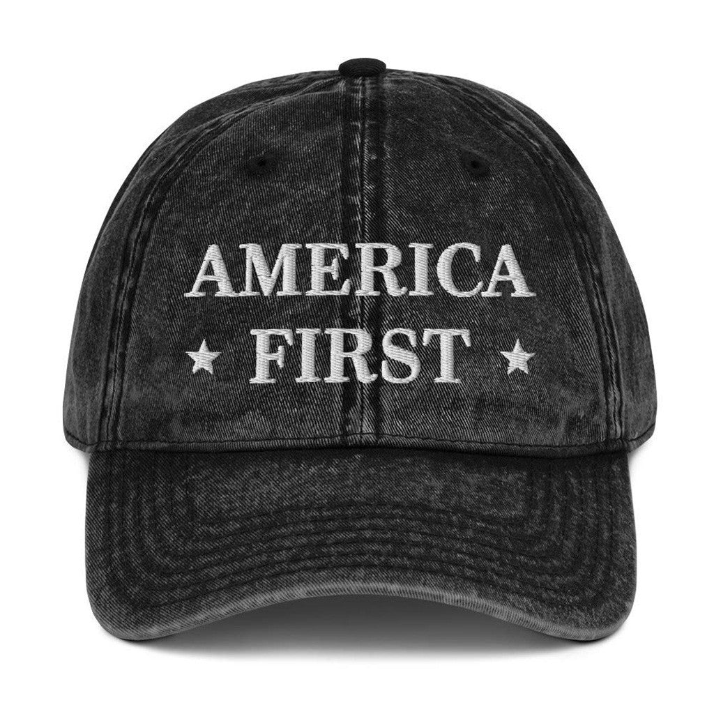 America First Hat Embroidered Patriotic Hat Best Gifts For Dad