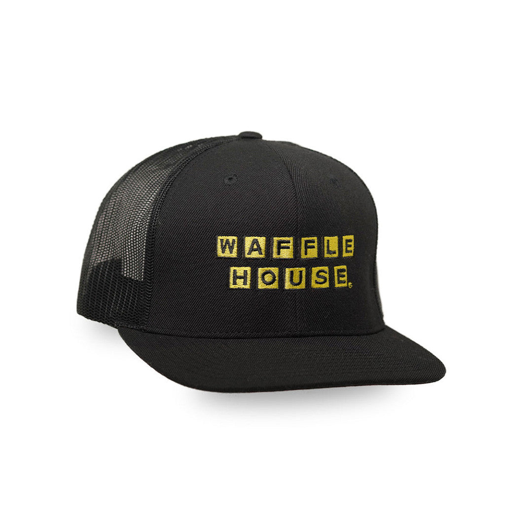 Waffle House Hat Embroidered Black Trucker Hat Gift Ideas For Him