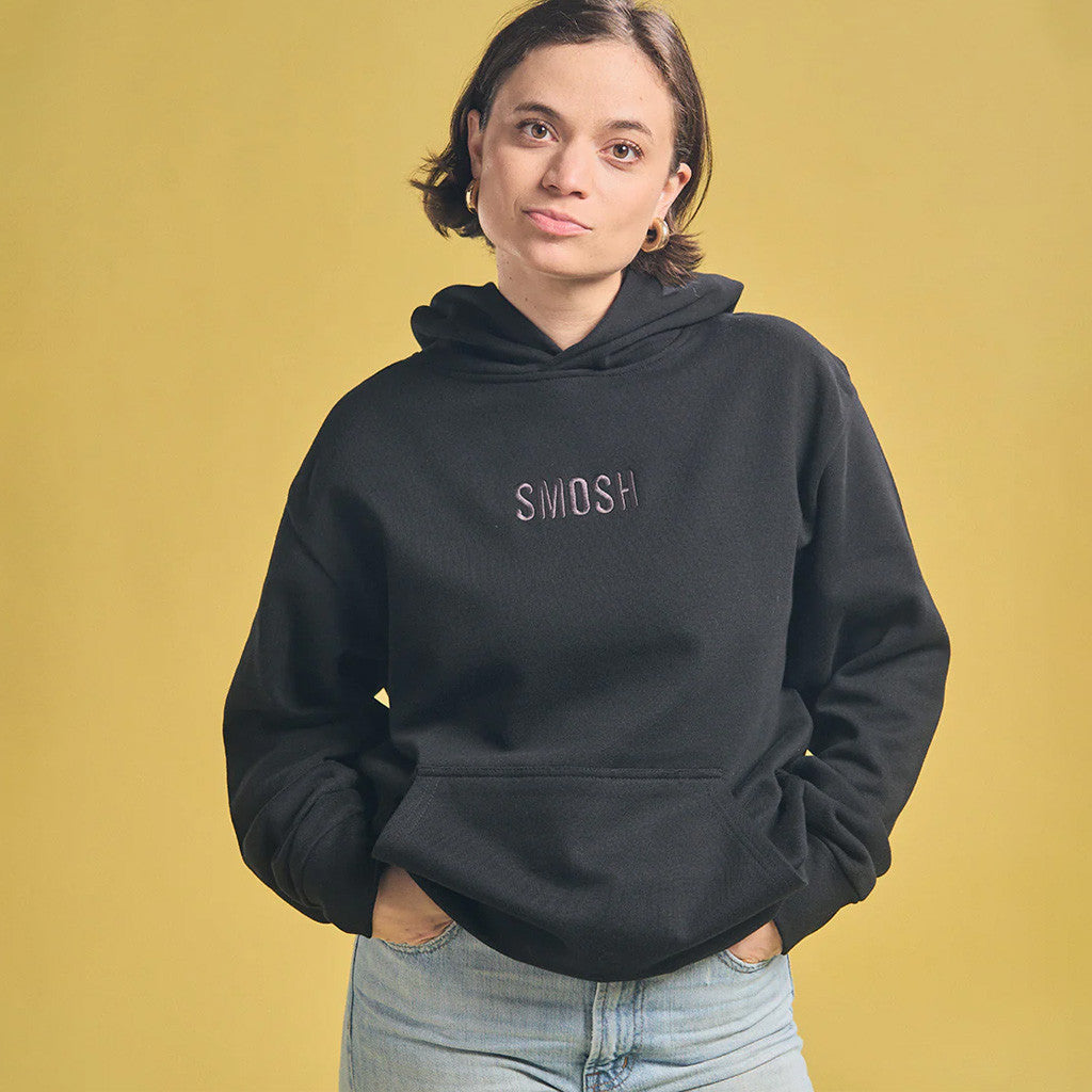 Smosh Merch Black Embroidered Hoodie Gift Ideas For Girlfriend