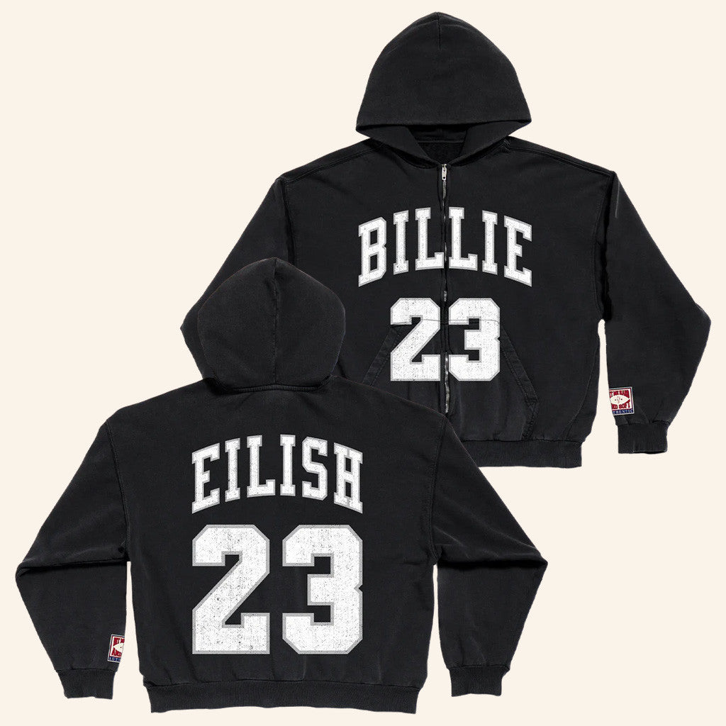 Billie Eilish Merch Billie 23 Zip Hoodie Gift Ideas For Husband