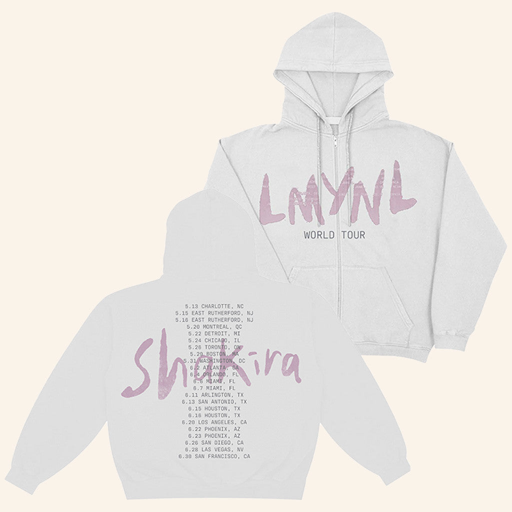 Shakira Merch Tour 2025 LMYNL World Tour Zip Hoodie Gifts For Wife