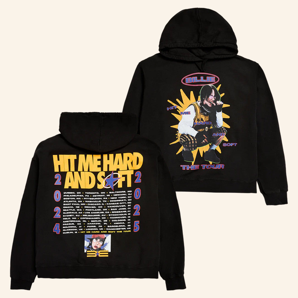 Billie Eilish Merch Hit Me Hard And Soft World Tour Hoodie Gifts For Husband