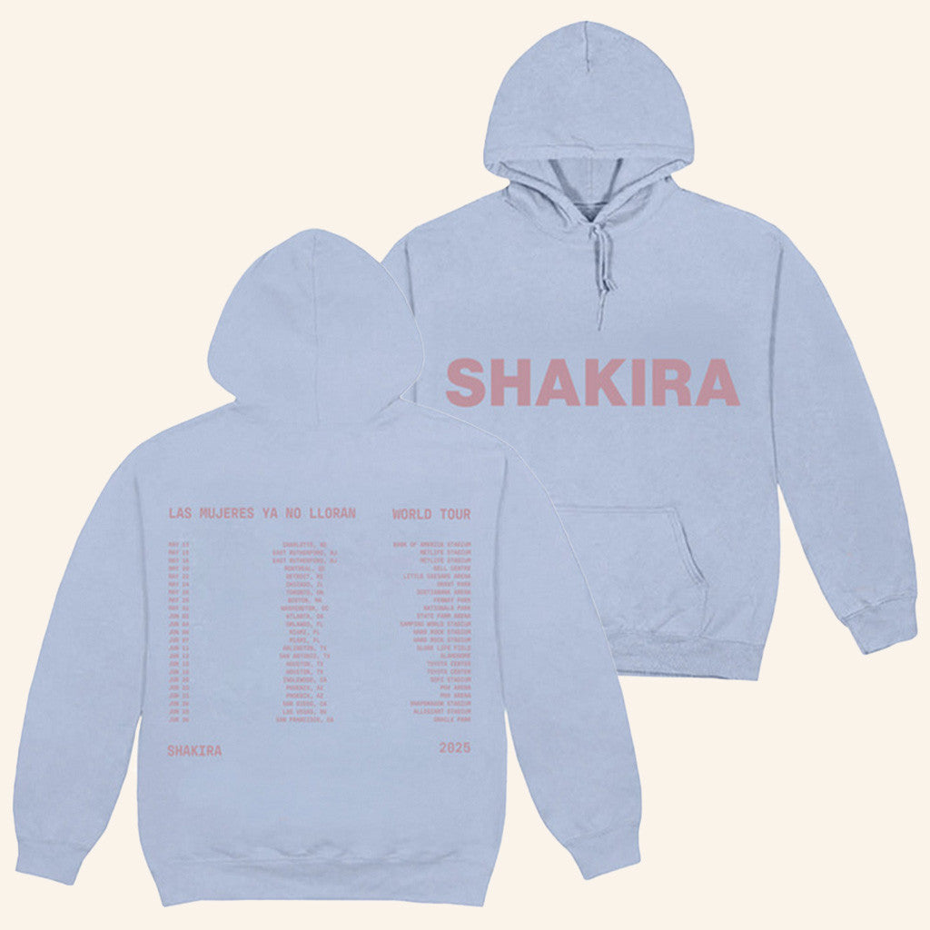 Shakira Merch Tour 2025 LMYNL World Tour Blue Hoodie Gifts For Girlfriend