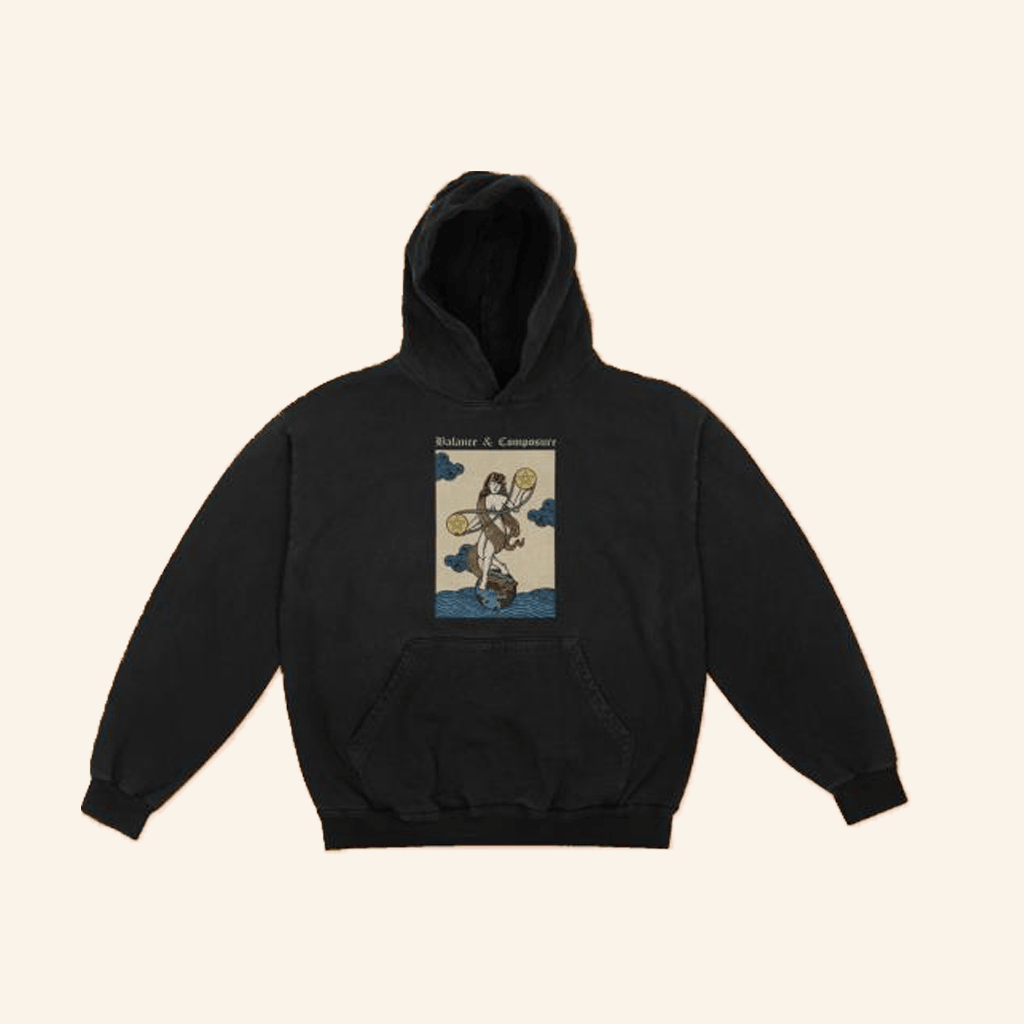 Balance And Comp Band Merch Tarot Card Black Hoodie Gifts For Him