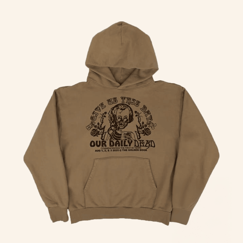 Online Ceramics Merch Daily Dead Brown Hoodie Gifts For Dad