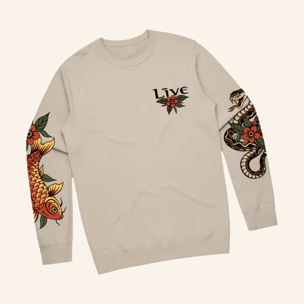 Live The Band Merch Koi Fish Sweatshirt Gifts For Boyfriend