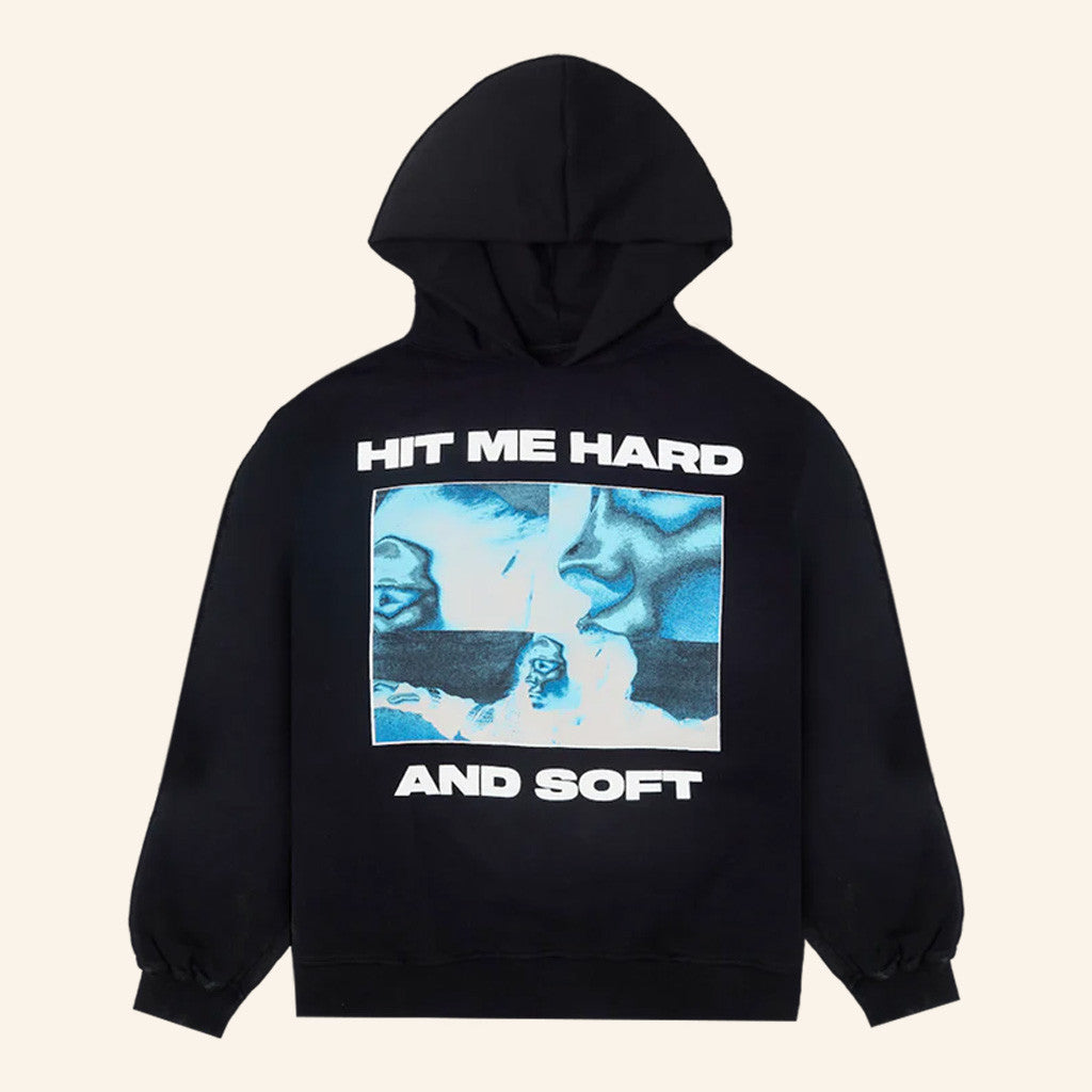 Billie Eilish Merch Thermal Photo Title Black Hoodie Gifts For Besties