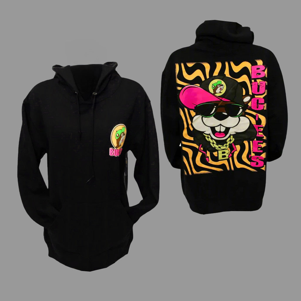 Buc Ee's Merch Buc-ee's Hipster Black Logo Hoodie Gifts For Girlfriend