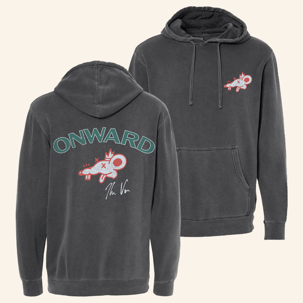 Theo Von Merch Onward Pigment Black Hoodie Gifts For Husband