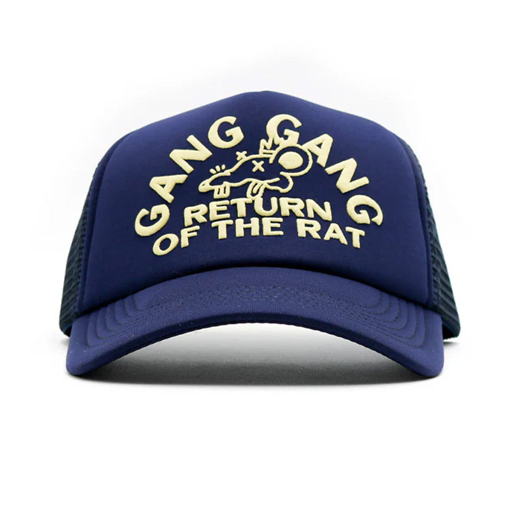 Theo Von Merch Gang Gang Trucker Hat Navy Embroidered Gifts For Friends