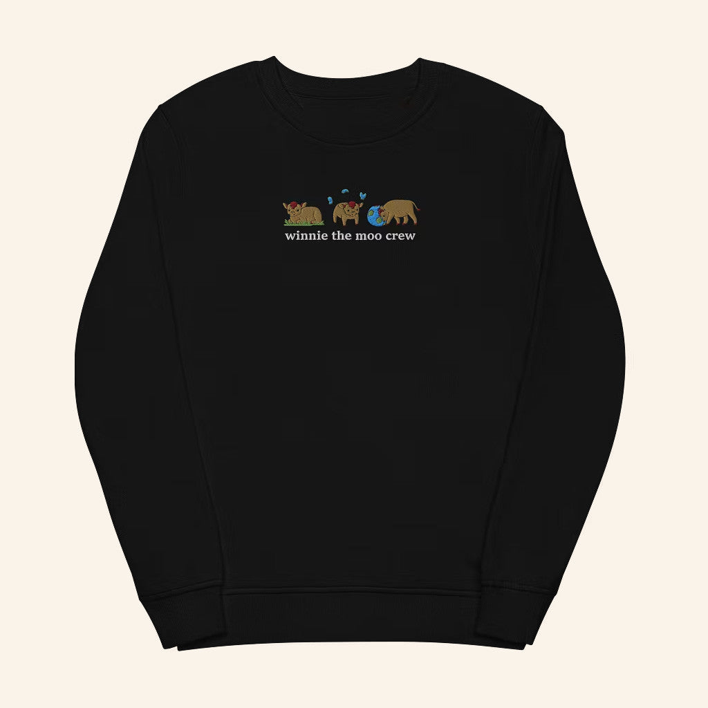 Alveus Sanctuary Merch Winnie The Moo Embroidered Sweatshirt Gift Ideas For Him