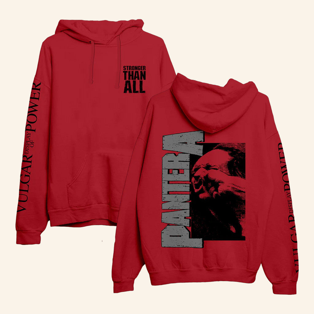 Pantera Merch Stronger Than All Red Hoodie Gift Ideas For Him