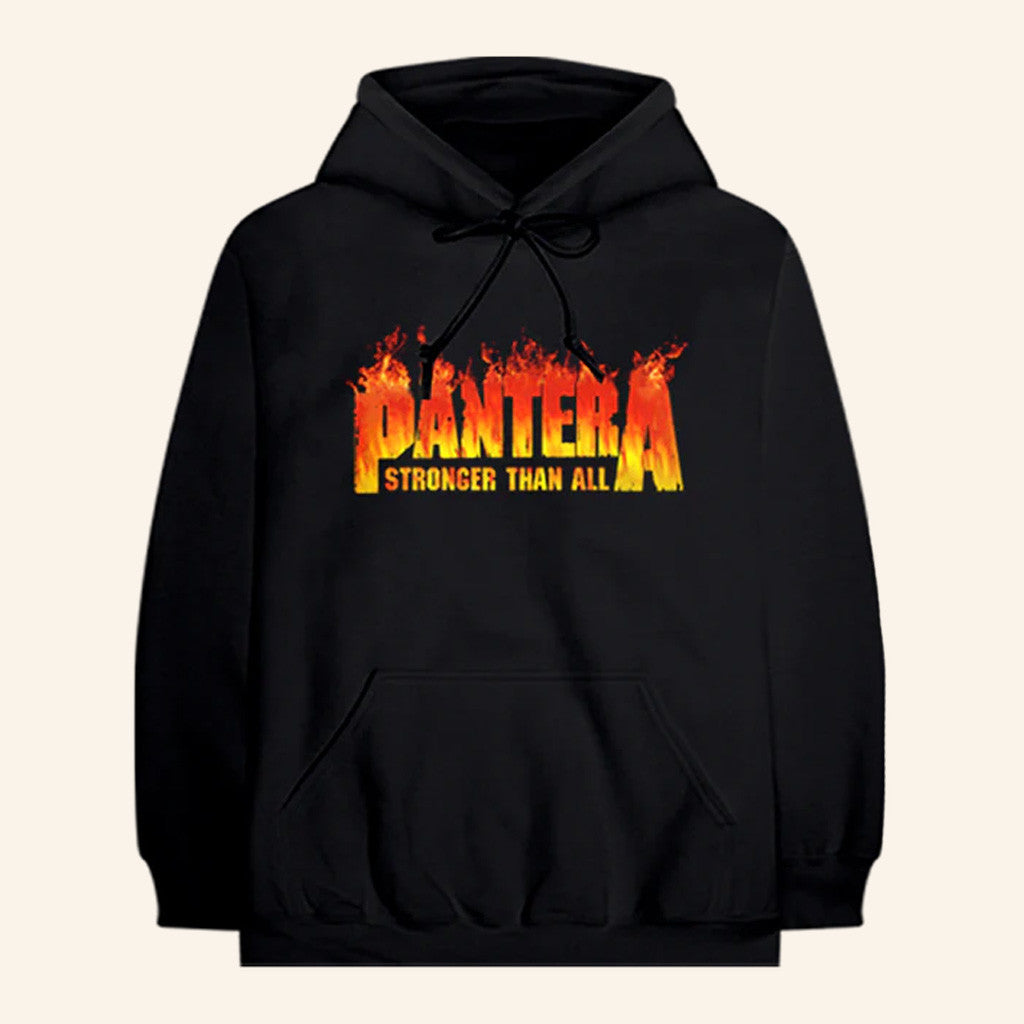 Pantera Merch Stronger Than All Flames Hoodie Gift Ideas For Him