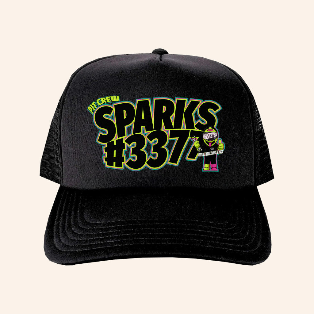 Whiskey Biz Merch Pit Crew Sparks 3377 Trucker Hat Best Gifts For Boyfriend