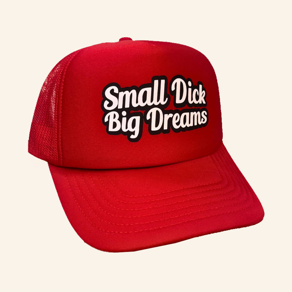 Whiskey Biz Merch Small D Big Dreams Red Trucker Hat Present For Him