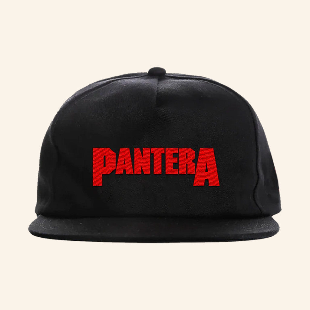 Pantera Merch Embroidered Red Pantera Logo Snapback Hat Gifts For Dad