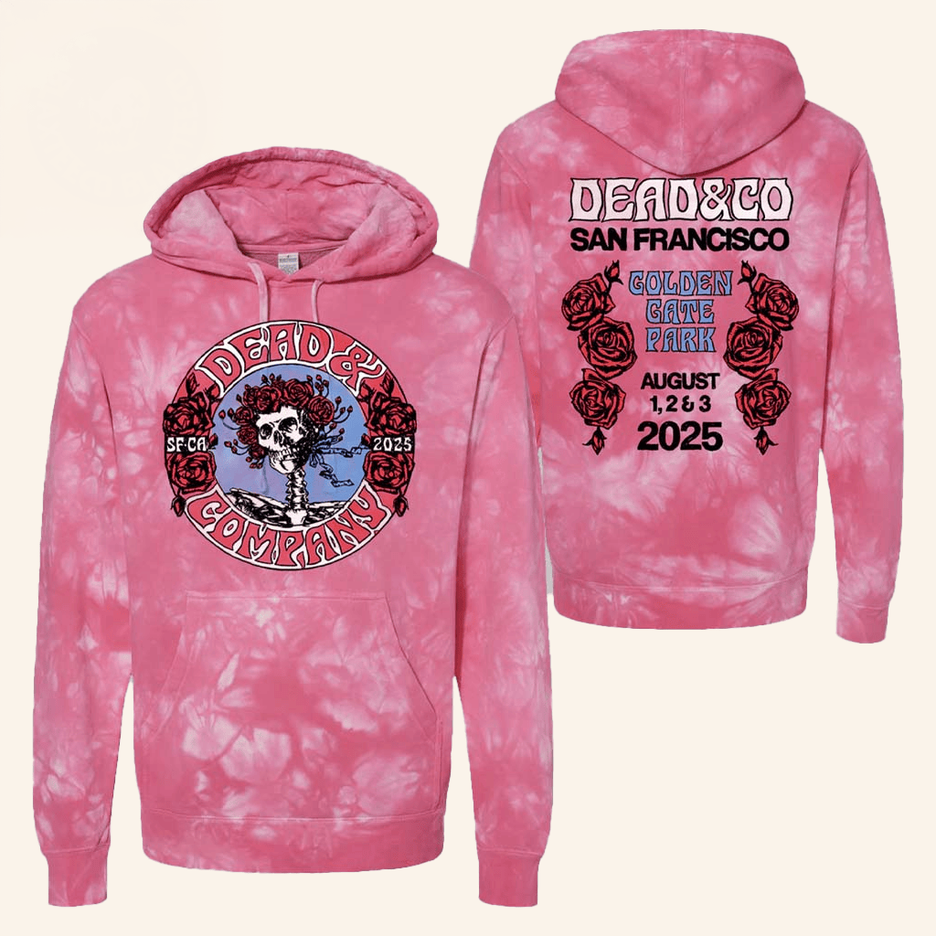 Deadandco Merch Dead and Company Golden Gate Park Tie Dye Hoodie Friends Gifts