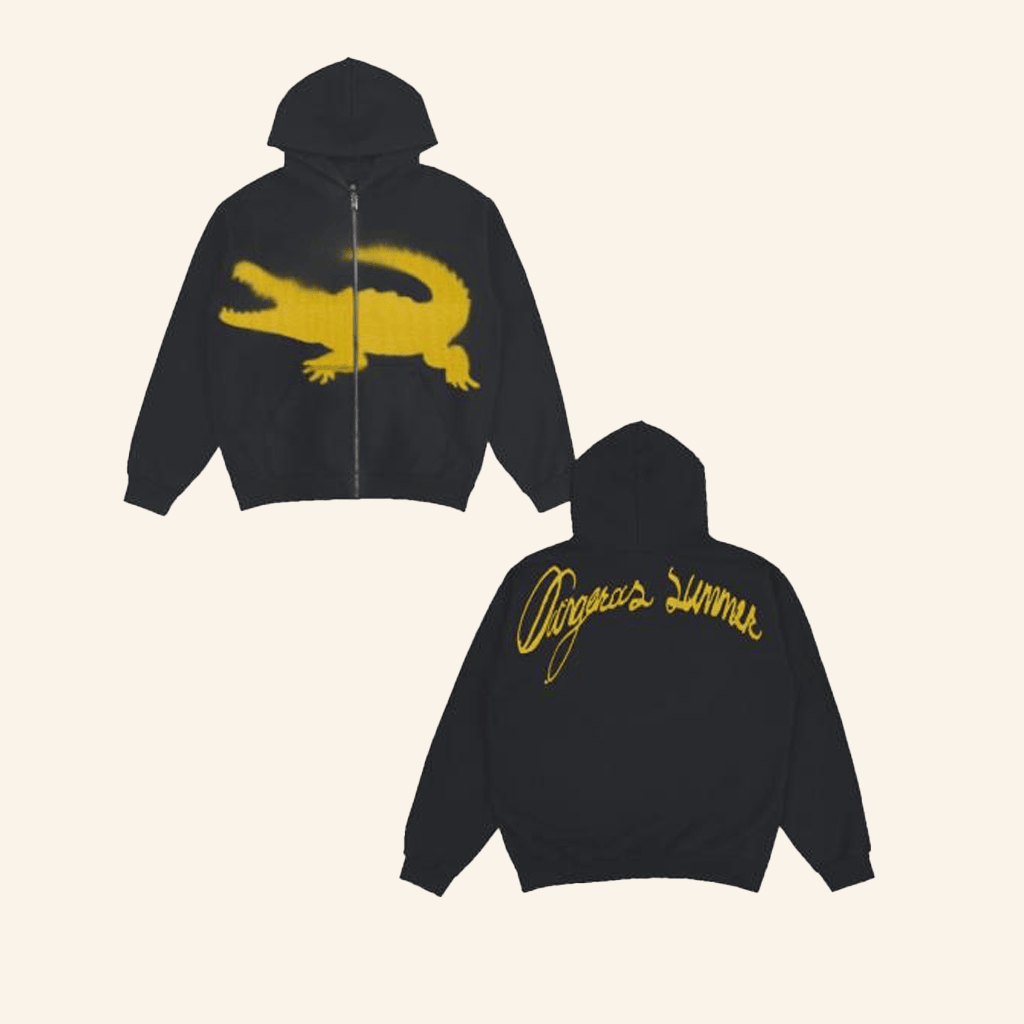 Yeat Official Merch Dangerous Summer Alligator Zip Hoodie Gifts For Besties