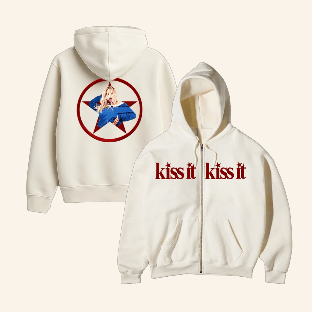 Renee Rapp Merch Kiss It Zip Hoodie Gifts For Fans