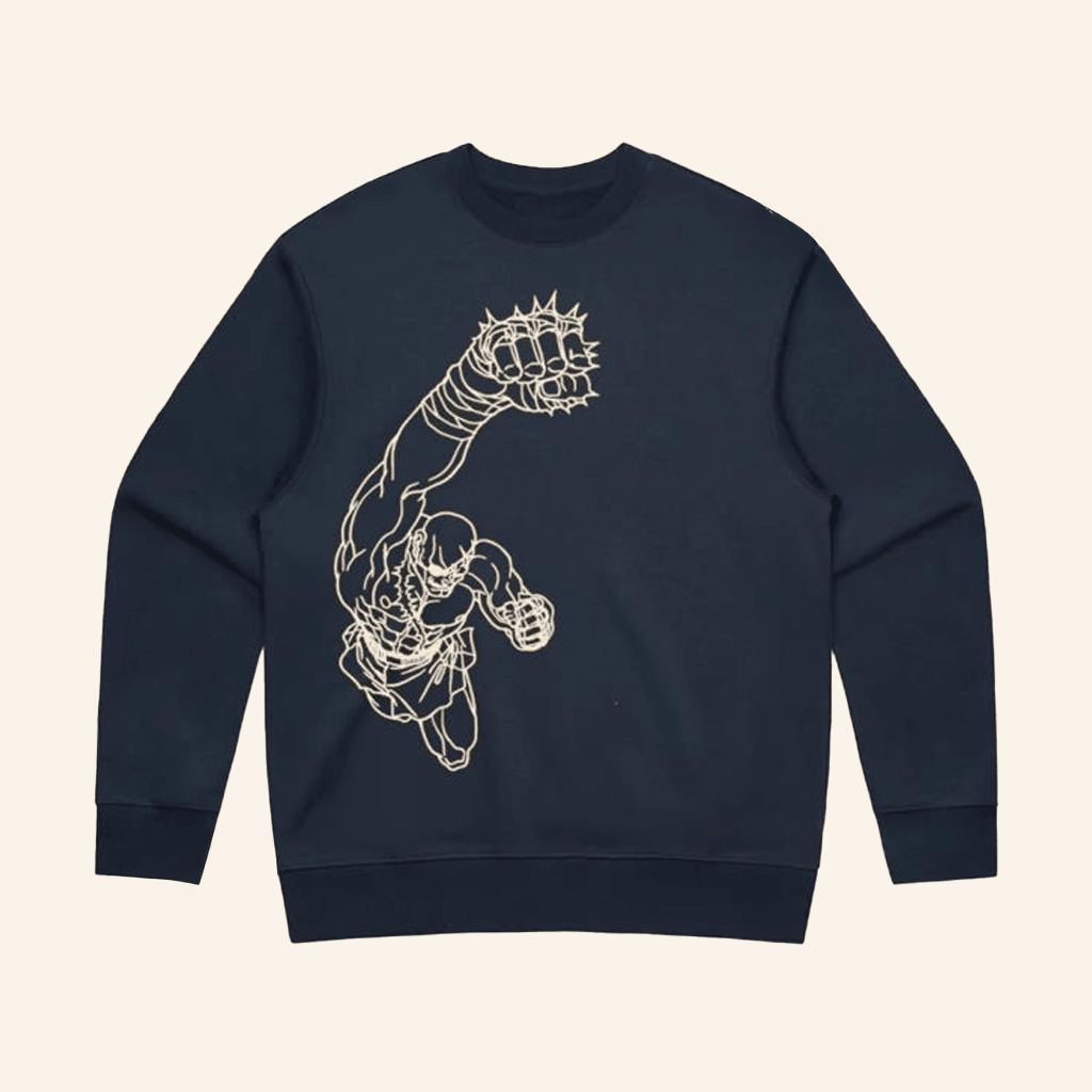 Ten O Merch Street Fighter Tiger Uppercut Crew Neck Sweatshirt Gifts For Dad
