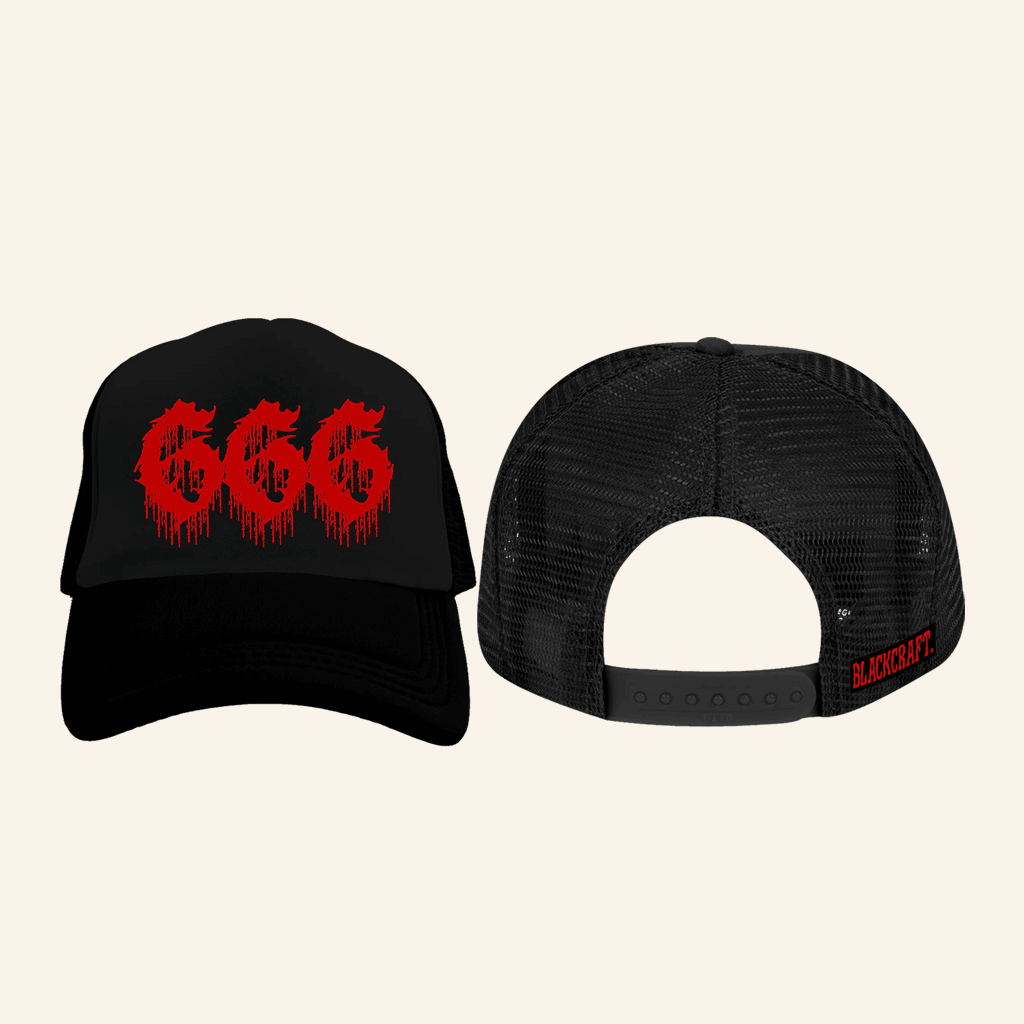 Blackcraft Cult Merch Dripping 666 Trucker Hat Birthday Gift Ideas For Husband