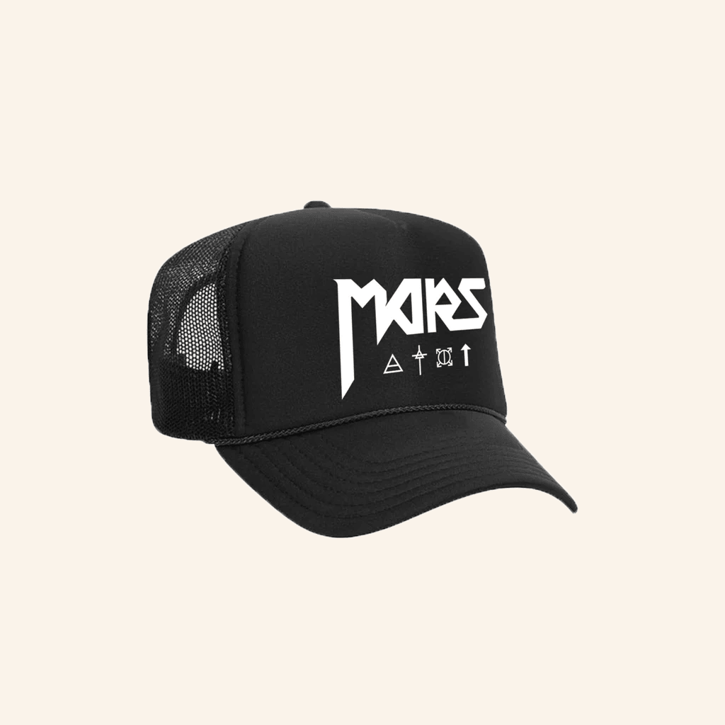 Thirty Seconds To Mars Merch Mars Symbol Trucker Hat Gifts For Dad