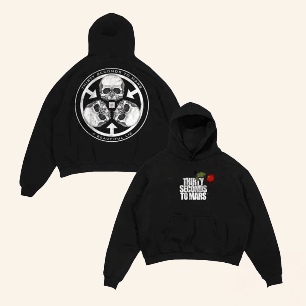 Thirty Seconds To Mars Merch A Beautiful Lie 20Th Anniversary Rose Hoodie Him Gifts