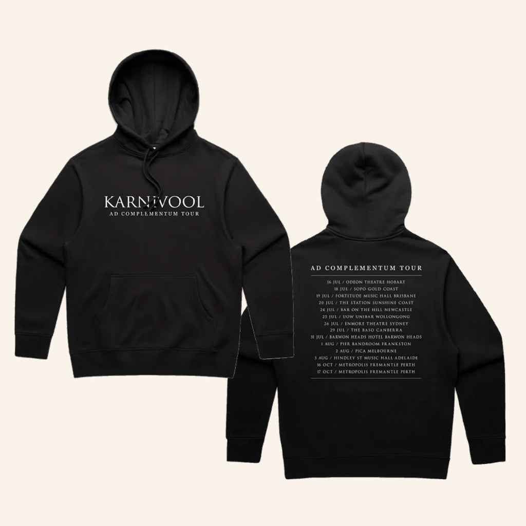 24 Hundred Merch Karnivool Ad Complementum Tour Hoodie Black Gifts For Fans