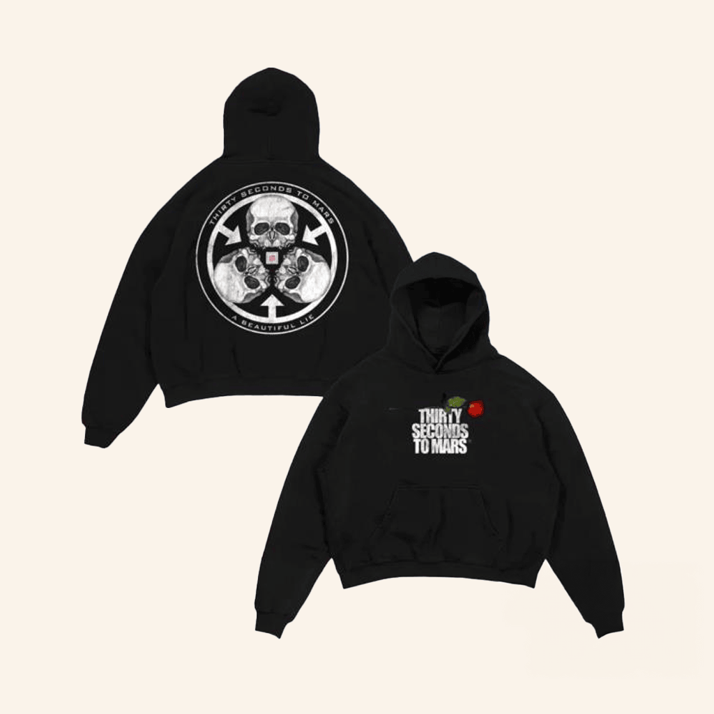 Thirty Seconds To Mars Merch A Beautiful Lie 20Th Anniversary Rose Hoodie Fans Gifts