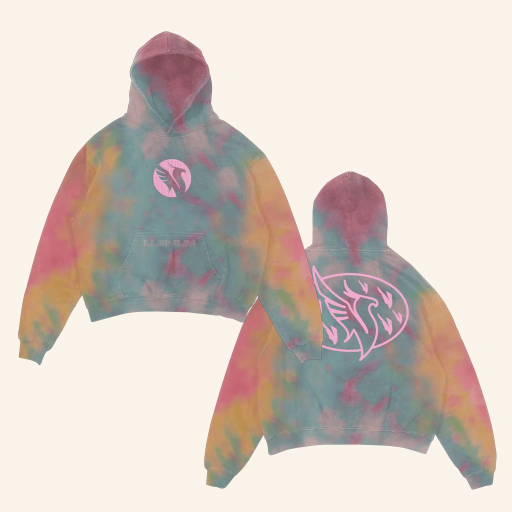 Illenium Merch Phoenix Tie Dye Hoodie Gifts For Dudes