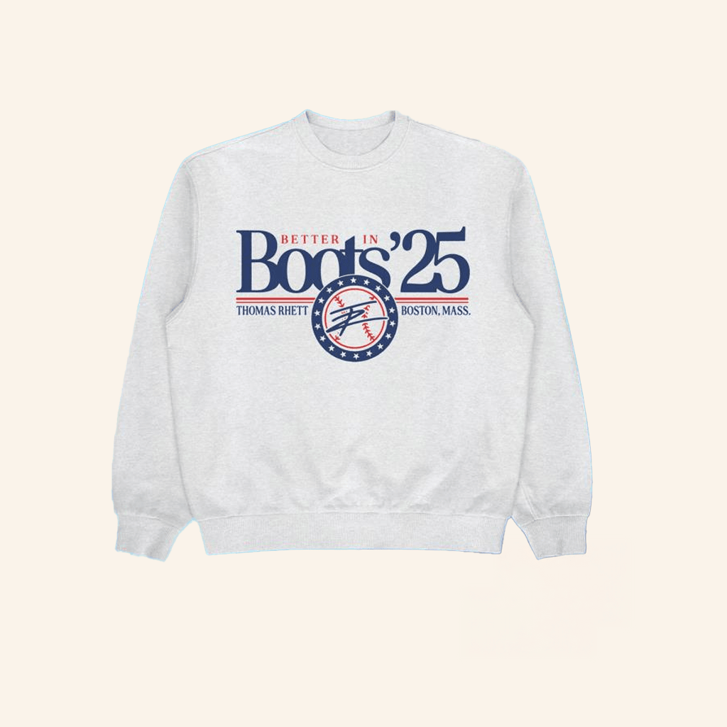 Thomas Rhett Merch 2025 Better In Boots Boston Crewneck Sweatshirt Friends Gifts