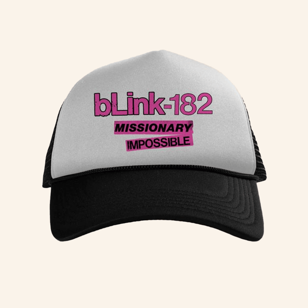 Blink 182 Merch Missionary Impossible Tour Trucker Hat Best Gifts For Music Lovers