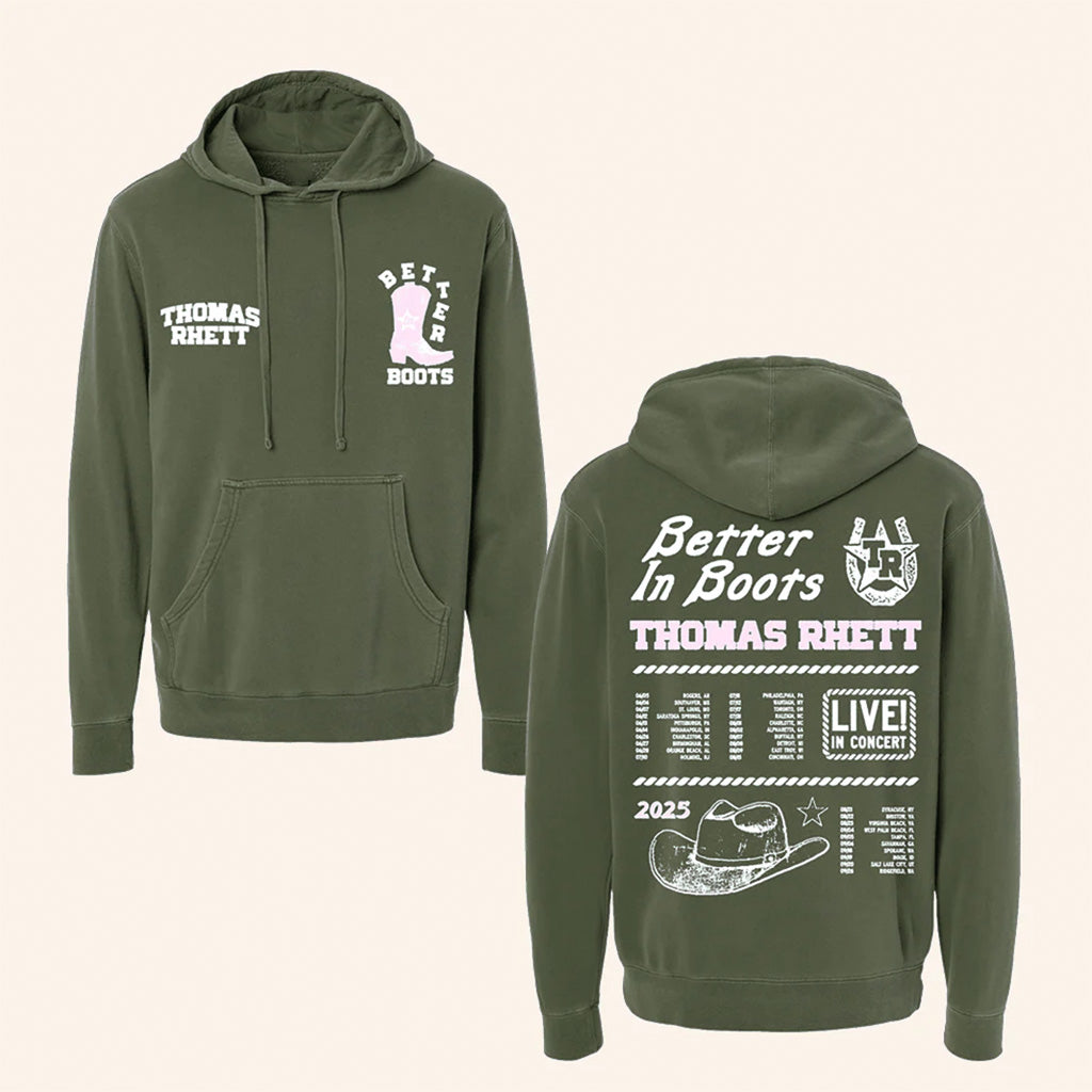 Thomas Rhett Merch 2025 Green Hoodie Gifts For Husband