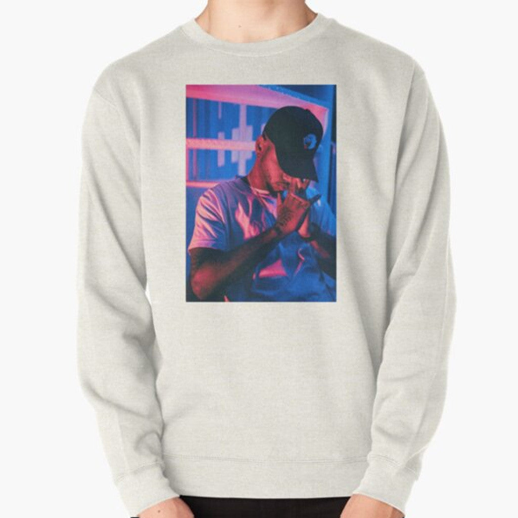 Bryson Tiller Merch Neon Tiller Background Sweatshirt Gifts For Music Fans