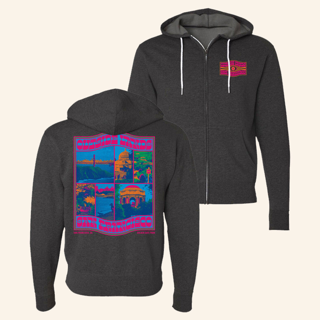 Outside Lands Merch Psych Tourist Zip Hoodie Gifts For Besties