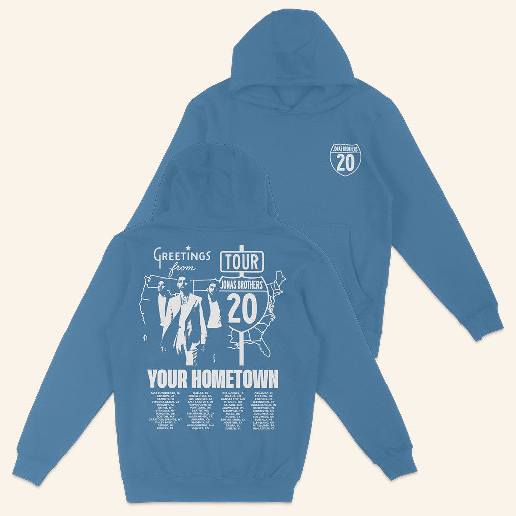 Jonas Brothers Tour Merch Greeting's From Your Hometown Tour Hoodie Presents For Music Lovers