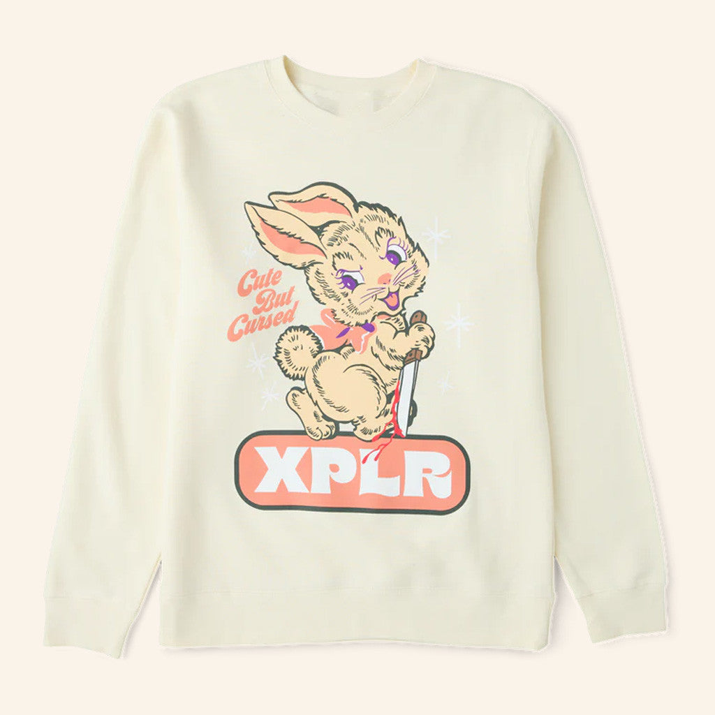 XPLR Merch Cute But Cursed Crewneck Sweatshirt Gift Ideas For Her