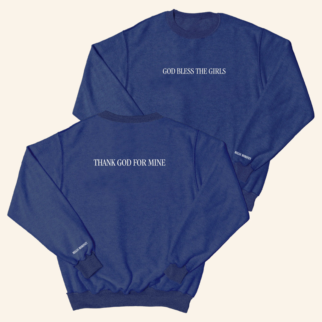 Megan Moroney Merch God Bless The Girls Inside Out Crewneck Sweatshirt Him Gifts