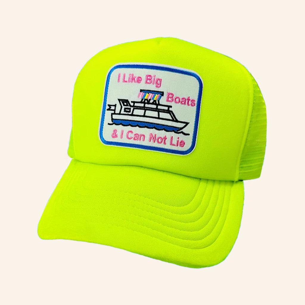Whiskey Biz Merch I Like Big Boats Embroidered Trucker Hat Gifts For Wife