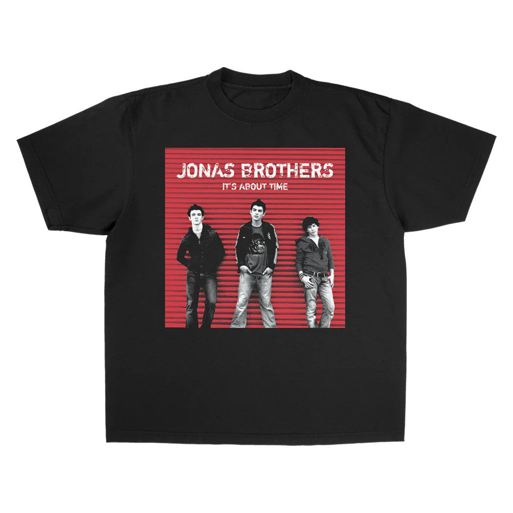 Jonas Brothers Merch It's About Time Album T-Shirt Black Best Gifts For Him