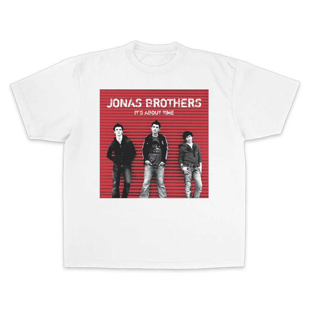 Jonas Brothers Merch It's About Time Album T-Shirt White Best Gifts For Him