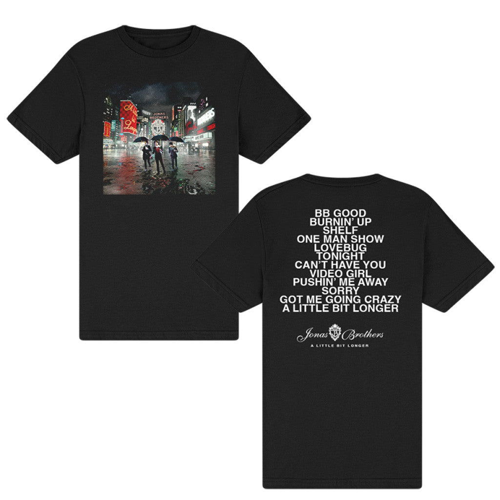Jonas Brothers Merch Little Bit Longer Black T-Shirt Gift Ideas For Husband