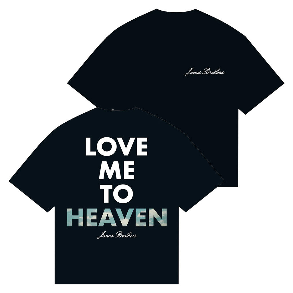 Jonas Brothers Merch Love Me To Heaven Cloud Single T-Shirt Gifts For Girlfriend