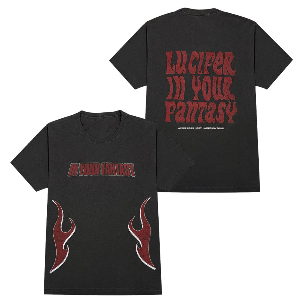 Ateez Merch 2025 ATEEZ In Your Fantasy World Tour North America PLAME Ver T-Shirt