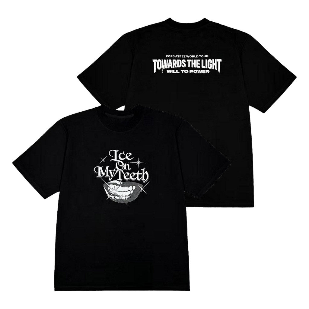 Ateez Merch 2025 Ateez Towards The Light Will to Power EU POP UP Merchandise Black T-Shirt