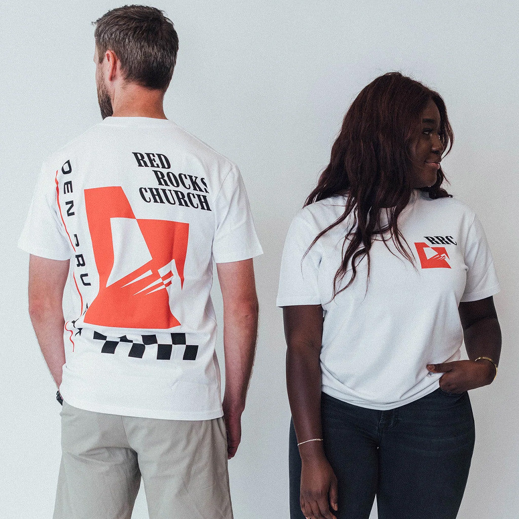Red Rocks Merch RRC Motorsport White T-Shirt Good Gifts For Boyfriend