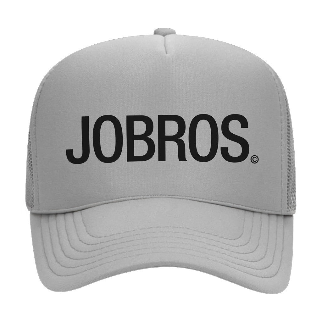 Jonas Brothers Merch JOBROS Grey Trucker Hat Gifts For Fans